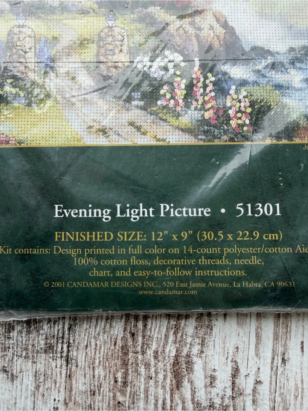 VTG Cross Stitch Kit “ Evening Light Picture” Cottagecore